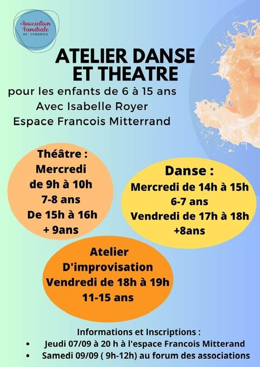 Atelier danse et théâtre à l'Association Familiale