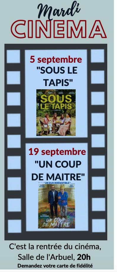 le retour de Votre mardi-cinéma.