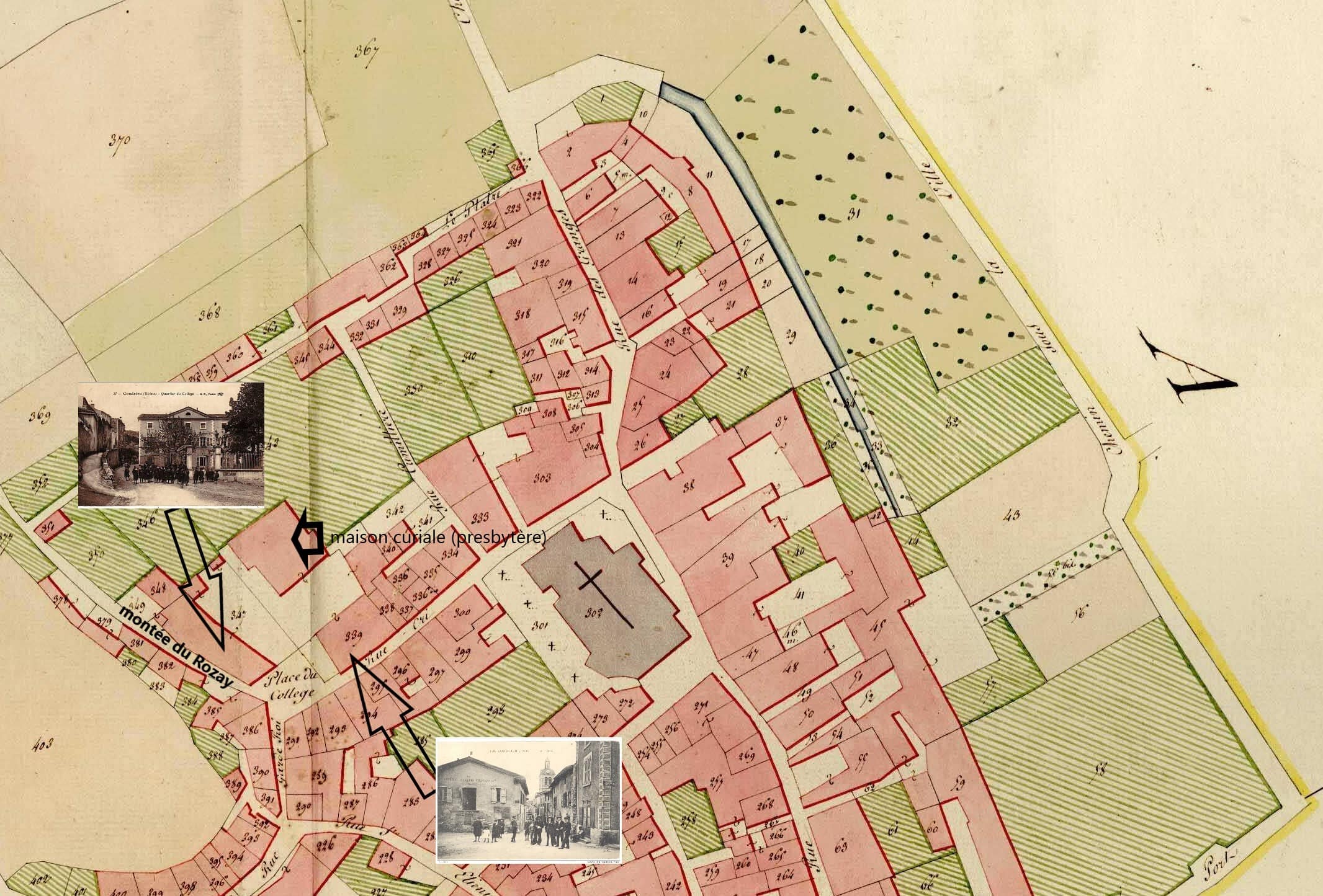 En 1849, école et collège de Condrieu