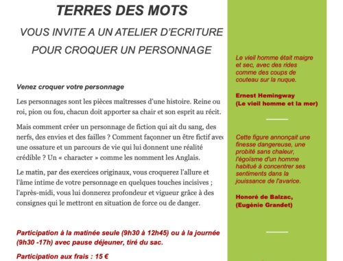 Atelier d'écriture Terres des Mots