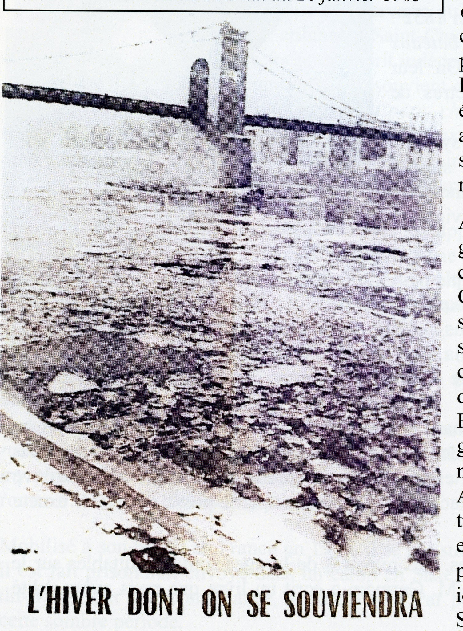 Le Rhône gelé au pont de Vienne/Ste-Colombe